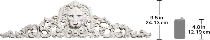 Design Toscano Remoulage Lion Sculptural Wall Pediment