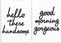 Handsome Gorgeous, 13 x 19 Inch Mounted Print on Wall Plaque Set | Stupell Industries · By House of Lulu · Ready to hang · Inspirational quote decor for any room · Made in USA