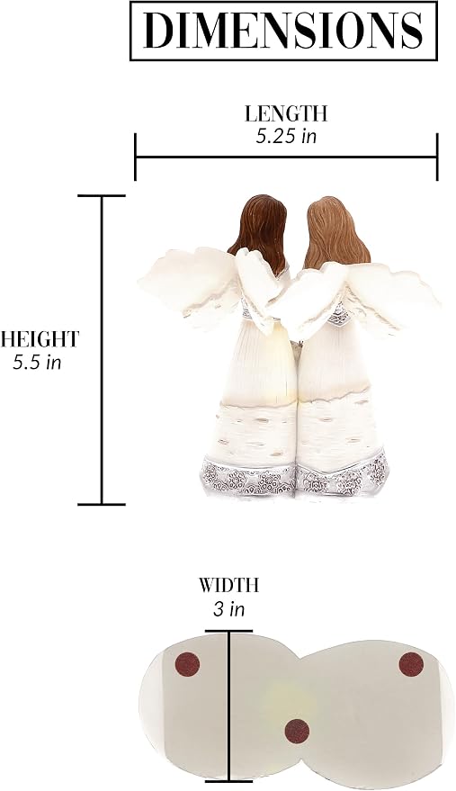 Pavilion Gift Company - Amazing Sister Like You - 5.5" Double Angel Figurine Religious God Jesus Christ Sister Gift Home Decor Present