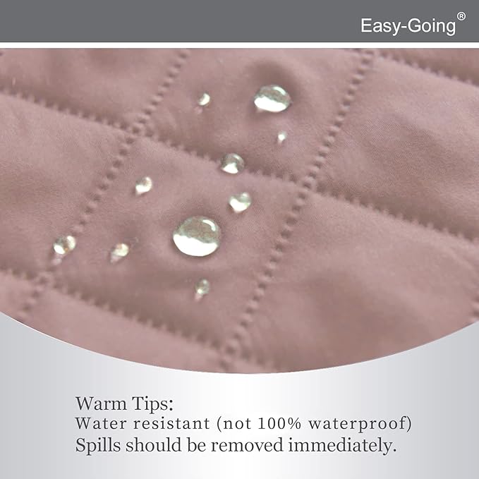 Easy-Going Recliner Chair Slipcover Reversible Sofa Cover Water Resistant Couch Cover Furniture Protector with Elastic Straps for Pets Dog (Recliner 22 inch, Pink/Beige)