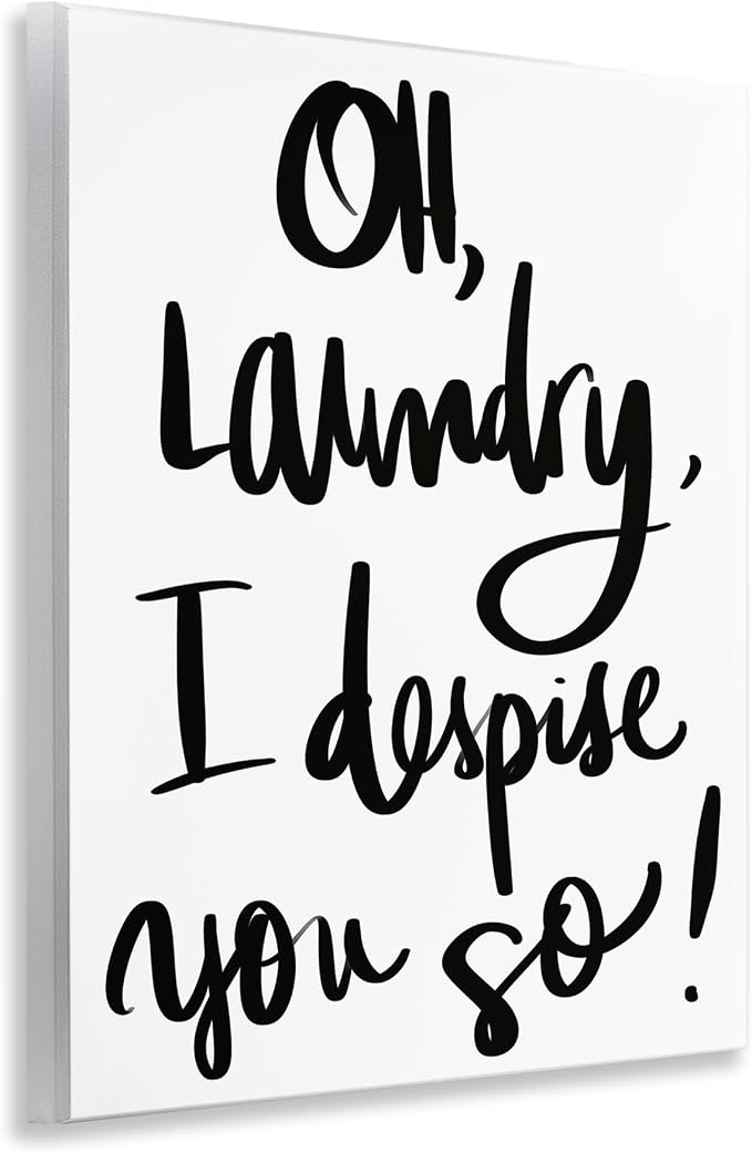 Stupell Industries 'Laundry I Despise You', Wall Plaque Art, 11 x 14 Inches, Easy to Hang and Sturdy, Made in USA, by SD Graphics Studio | Stupell Industries | 11 x 14 Inches, Easy to Hang and Sturdy, Made in USA, by SD Graphics Studio