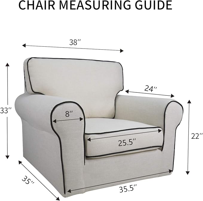 PureFit Super Stretch Chair Covers Fleece Couch Covers for Sofa Camel | 1-Piece Spandex Couch Cover Soft Couch Protector, Sofa Cover Washable with Non Skid Foam and Elastic Bottom for Kids, Dogs