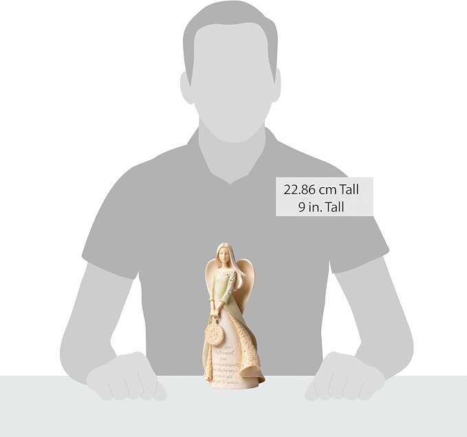 Enesco Foundations Collection Bless Your Retirement Angel Figurine- Resin Hand Painted Collectible Decorative Angels Figurines Home Decor Retirement Statue, 9 Inch