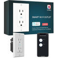 Lumary Smart Wall Outlet 110V 15Amp, Timer, Remote Control, ETL FCC, Group | Tamper-Resistant, No Hub Required, 2.4G WiFi Outlet, Works with Alexa/Google Home, Kitchen/Bedroom/Living Room/Office, 1 Pack