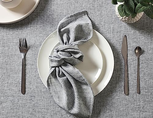 Laura Ashley Harper Set of 6 Napkins, 18" x 18", Ash Gray - Image 2