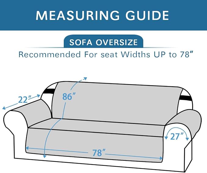H.VERSAILTEX Reversible Quilted Sofa Cover Water Resistant Sofa Slipcover Washable Couch Cover with Non Slip Elastic Strap Furniture Protector for Kids, Dogs, Pets(Oversized Sofa, Dark Teal/Beige)