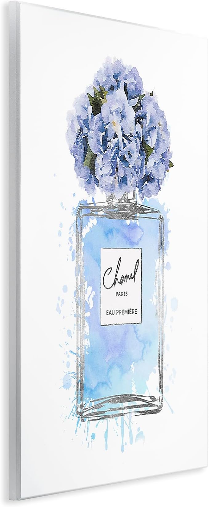 Blue Flowers Perfume Bottle, 13 x 19 Inch Mounted Print on Wall Plaque | Stupell Industries · By Amanda Greenwood · Ready to hang · Chic gift for glam decor · Made in USA