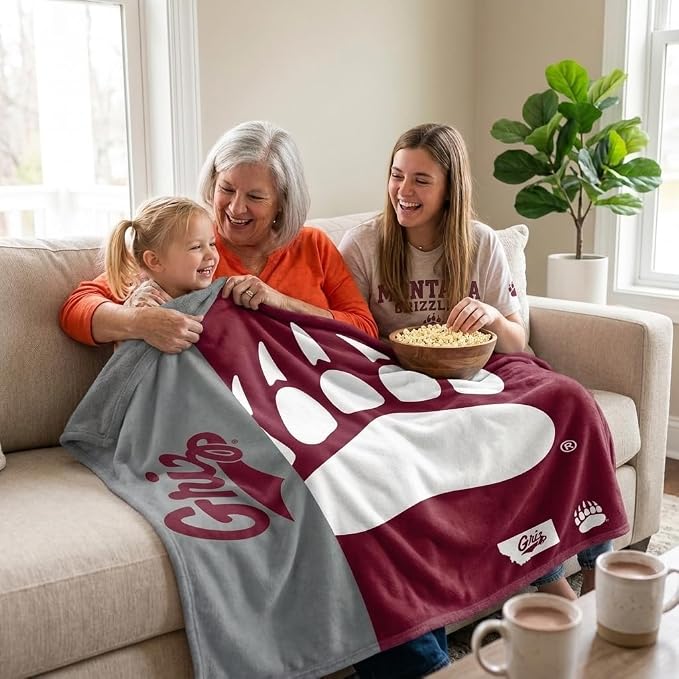 Proformance Home NCAA Montana Grizzlies Endzone Ultra Soft Tailgate Throw