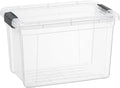 Superio Clear Storage Box with Lid, 8.7 Quart Plastic Container Bins for Organizing, Stackable Crates, BPA Free, Non Toxic, Odor Free, Organizers for Home, Office, School, and Dorm
