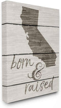 Stupell Industries Born and Raised California Canvas Wall Art, 36x48, Multi-Color