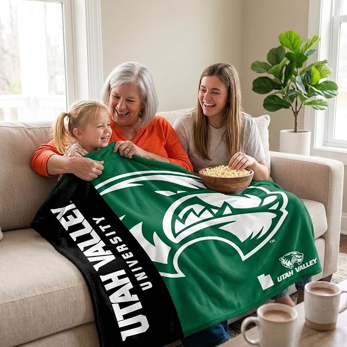 Proformance Home NCAA Utah Valley Wolverines Endzone Ultra Soft Tailgate Throw