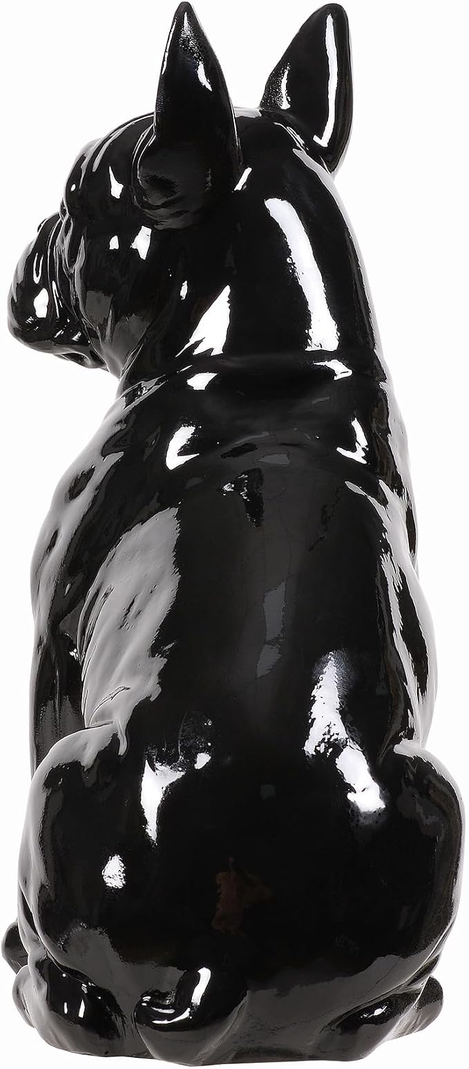 Hi-Line Gift Ltd. 10" H French Bulldog Statue in Black Home Decor Indoor Use Only