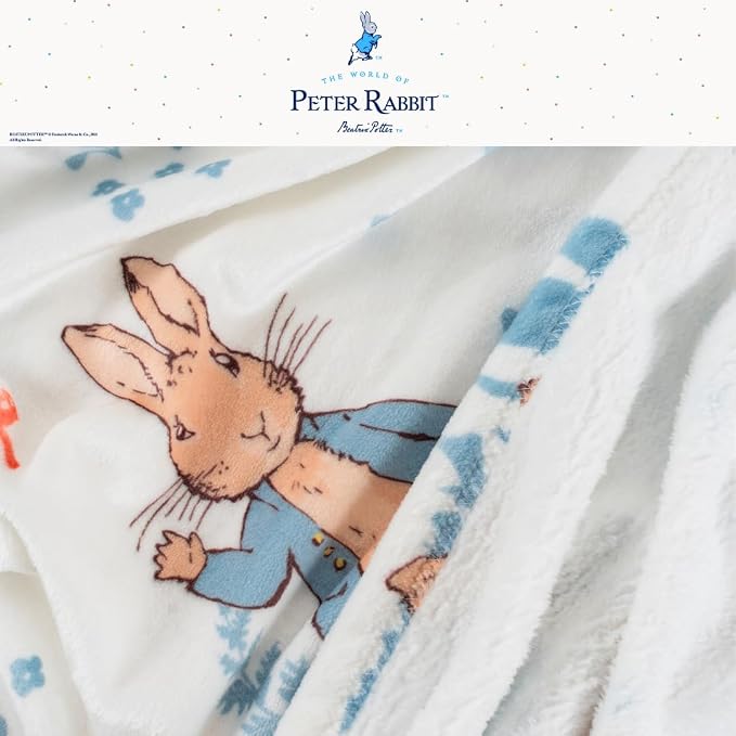 Franco Peter Rabbit Book Spring Kids Bedding Super Soft Cozy Throw, 46 in x 60 in, (Officially Licensed Product)