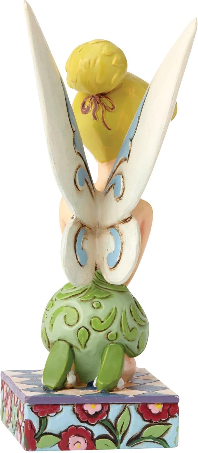 Enesco Disney Traditions by Jim Shore Peter Pan Tinker Bell Seated Pose Figurine, 5 Inch, Multicolor