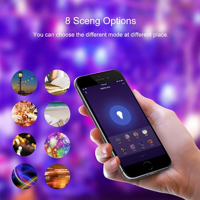 DOGAIN Smart Light Bulb Works with Alexa Google Home E12 Base WiFi Candelabra LED Light Bulb Color Changing Dimmable Chandelier Light Bulbs 360 lm 35w Equivalent 4 Pack (2.4GHz WiFi Only)