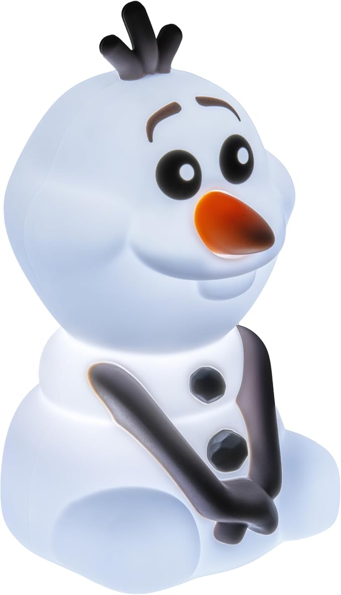 Paladone Frozen Olaf SquishyGlo Light – Official Disney Silicone Lamp for Kids & Teens – Cordless, Rechargeable Night Light – Fun Bedroom Decor & Collectible Gift | Soft Squishy Silicone Design • Rechargeable Cordless Lamp • Auto-Off Timer And Tap Cont...