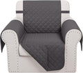 Recliner Chair Covers Reversible Sofa Cover Couch Cover for Pets Lazy Boy Furniture Protector(23''Chair,Dark Grey/Dark Grey)