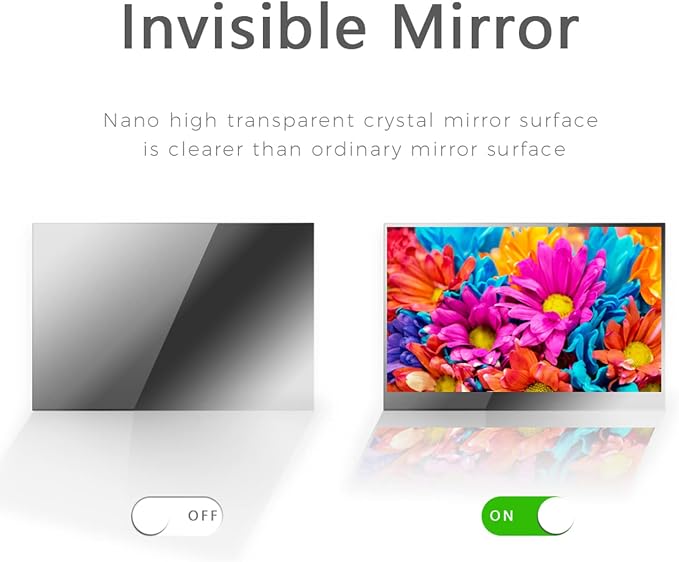Soulaca 22 inches Smart Mirror TV for Bathroom, Android System Waterproof Wall-Mounted Vanity Mirror Display with Built-in WiFi & Bluetooth ATSC Tuner 12V DC Power