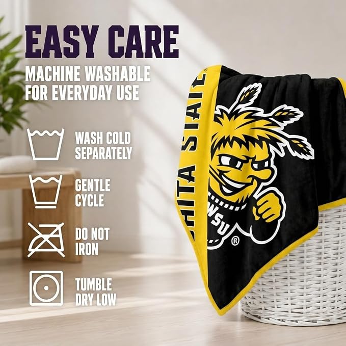 Proformance Home NCAA Wichita State Shockers Endzone Ultra Soft Tailgate Throw