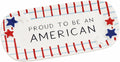 Mud Pie Blue Ceramic Plaid American Sentiment Tray