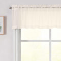 Cream Valances for Windows, Cream Sheer Curtains 14 Inch Length 2 Pack Kitchen by WelvetBLK