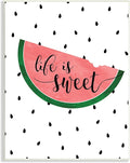 'Life Is Sweet Watermelon'| Wall Plaque Art | Stupell Industries | 10 x 15 Inches, Easy to Hang and Sturdy, Made in USA, by Anna Quach