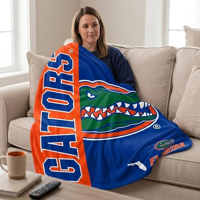 Proformance Home NCAA Florida Gators Endzone Ultra Soft Tailgate Throw