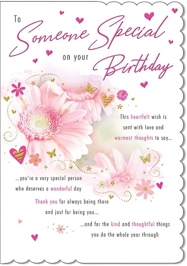 Piccadilly Greetings Traditional Birthday Card Someone Special - 9 x 6 inches -