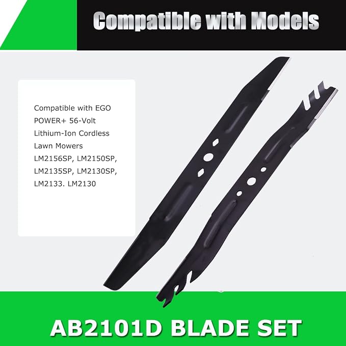 BeadChica 21 inch Lawn Mower Blade Replacement Compatible with EGO,Mulching Blade Set AB2101D for Mowers LM2133/LM2130/LM2135SP/LM2130SP/LM2156SP/LM2150SP