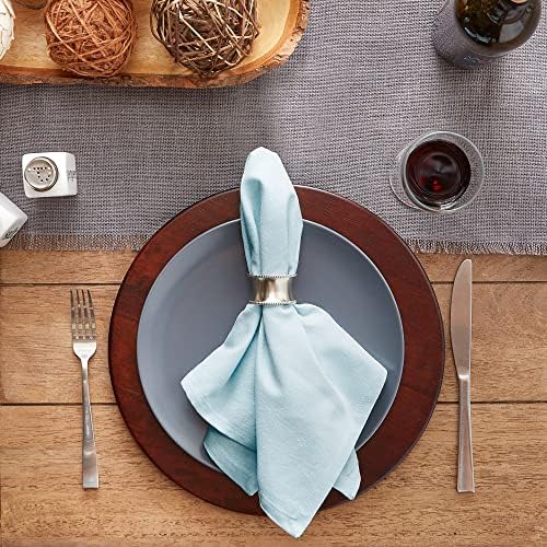 DII Solid Napkin Set Collection, 20x20, Robin's Egg Blue, 6 Piece - Image 5