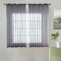 youleyar Solid Sheer Rod Pocket Curtain Voile Draperies 2 Panels White Beige by Youleyar