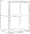 Attelite Acrylic Display Case for Collectibles 3 Adjustable Layers 1Pack | Tool-free Assembly, Clear Display for Figures,2 Tier Clear Acrylic Box, Stackable Storage Bin, Magnetic Door,Dustproof