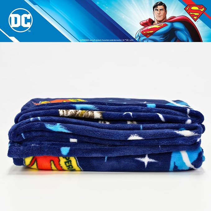 Franco Collectibles Superman DC Comics Krypto Dog Bedding Super Soft Cozy Plush Throw, 60 in x 70 in, (Officially Licensed Product)