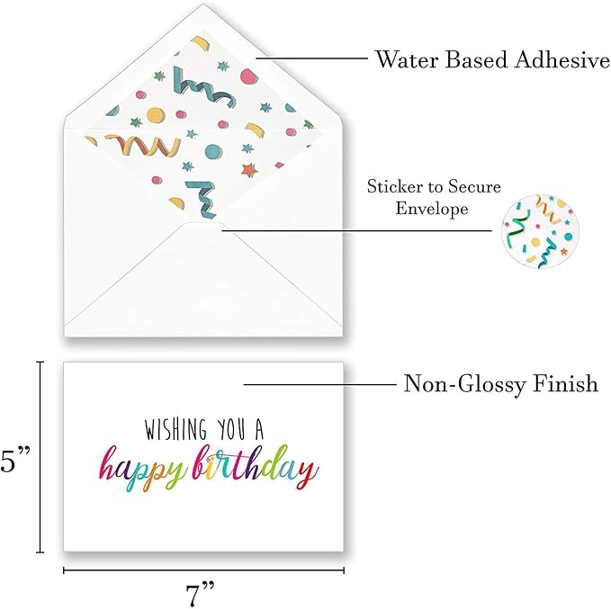 T&M Quality Designs LLC 100 Birthday cards Blank (Blank Inside)