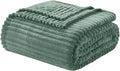 Nestl Green Throw Blanket for Couch - Cozy Warm Fuzzy Blankets for Women, Plush Small Fleece Throws for Girls - Sage Green, 50 x 60 Inches