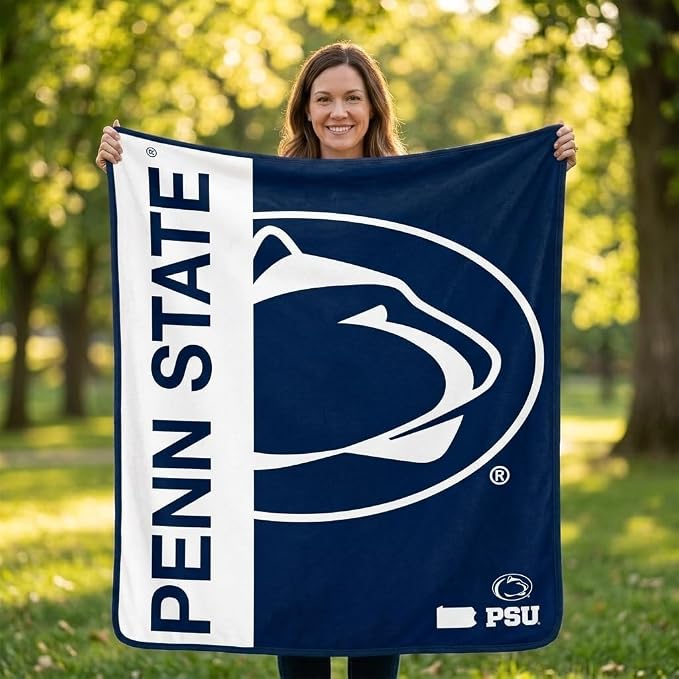 Proformance Home NCAA Penn State Nittany Lions Endzone Ultra Soft Tailgate Throw
