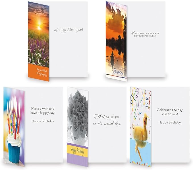 Current Mega Birthday Greeting Card Variety Value Pack – Set of 36 (18 Designs), Large 5 x 7 inches, Envelopes Included