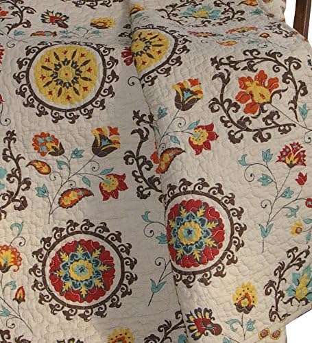 Greenland Home Andorra 100% Cotton Quilted Throw Blanket