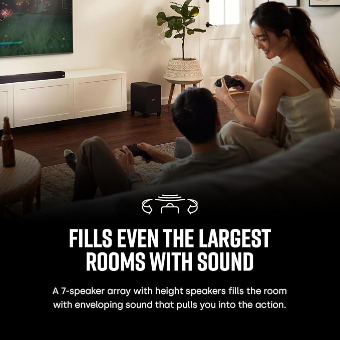 Polk Audio Signa S4 TV Sound Bar with Subwoofer - Dolby Atmos Audio VoiceAdjust & BassAdjust Technology, HDMI eARC, Wireless Subwoofer works with 8K, 4K, & HD TVs, Bluetooth, Wireless Streaming