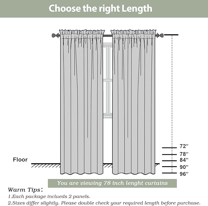 OWENIE Sheer Curtains, Chocolate Sheer Curtains 78 inch Length 2 Panels Set, Rod Pocket Voile Fimly Sheer Drapes for Living Room/Bedroom, 2pcs, Each 42" W x 78" L