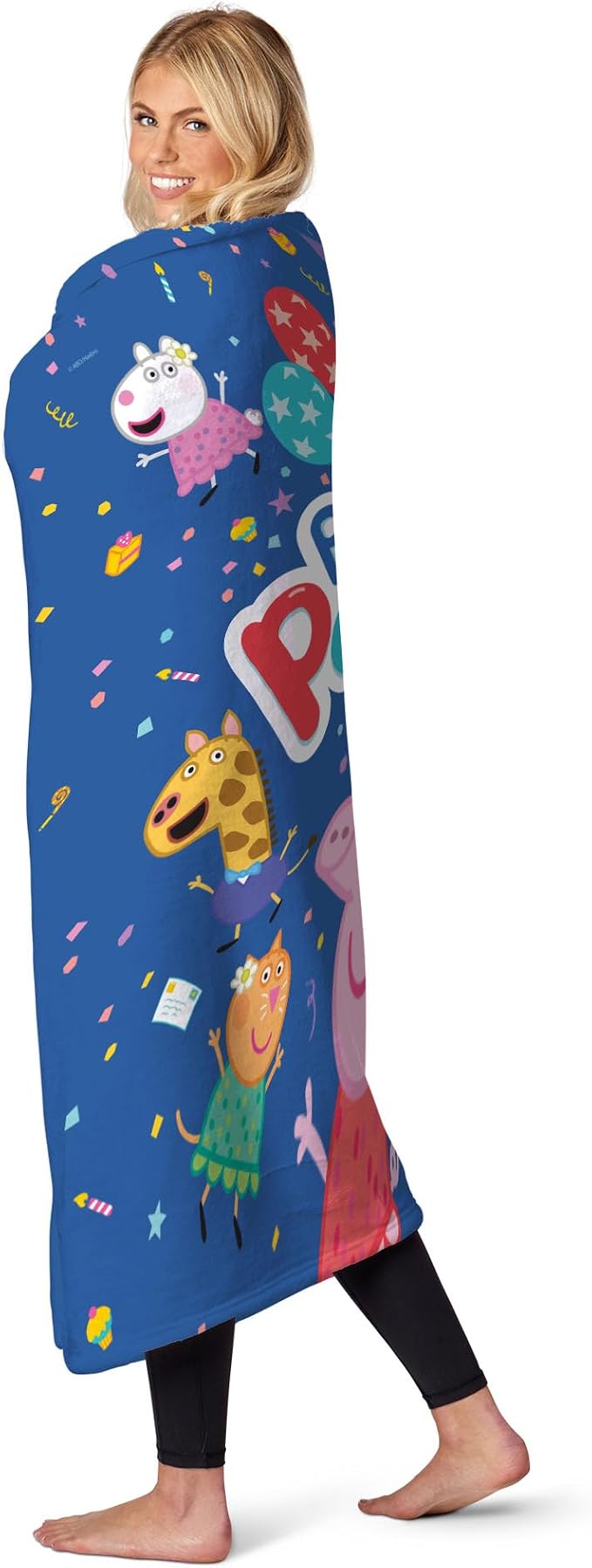 Northwest Hasbro Peppa Pig Silk Touch Throw Blanket, 50 x 60 inches, Peppas's Party