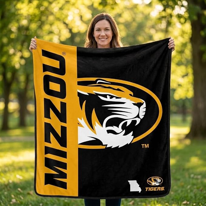 Proformance Home NCAA Missouri Tigers Endzone Ultra Soft Tailgate Throw