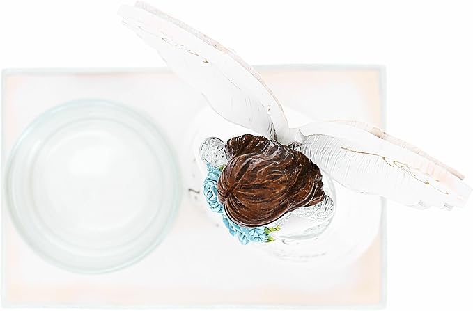 Pavilion Gift Company - Bless This Home - 6.75" Angel Figurine Tealight Candle Holder Religious Bestie BFF Best Friend God Jesus Lover Christian Christ Gift Housewarming Present