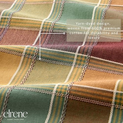 Threadmade Autumn Acres Plaid Tablecloth, Multicolor - 60" W x 120" L - Image 3
