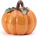 Fitz and Floyd Harvest Halloween Pumpkin Ceramic Figurine, 7.5 inch