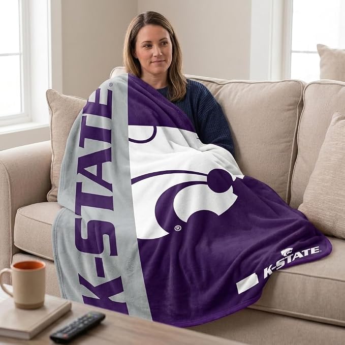 Proformance Home NCAA Kansas State Wildcats Endzone Ultra Soft Tailgate Throw