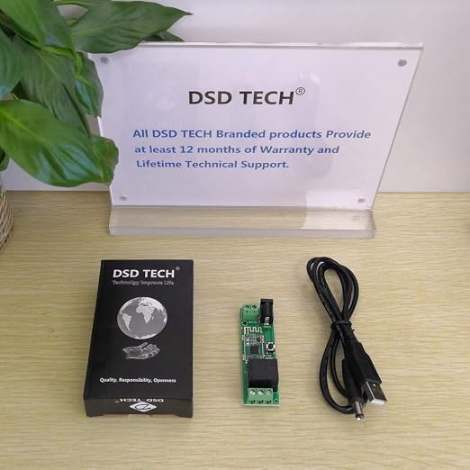 DSD TECH 12V Bluetooth Relay Module for Remote Control Switch Compatible with iPhone and Android 4.3