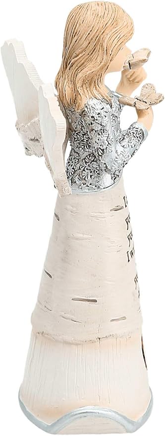 Pavilion - Angel Figurine Floral Spring Home Decor Grandma Nana Mimi Granny Gigi Present from Granddaughter Grandson Grandkids Daughter Friend Aunt Sister Gift (I Carried You)