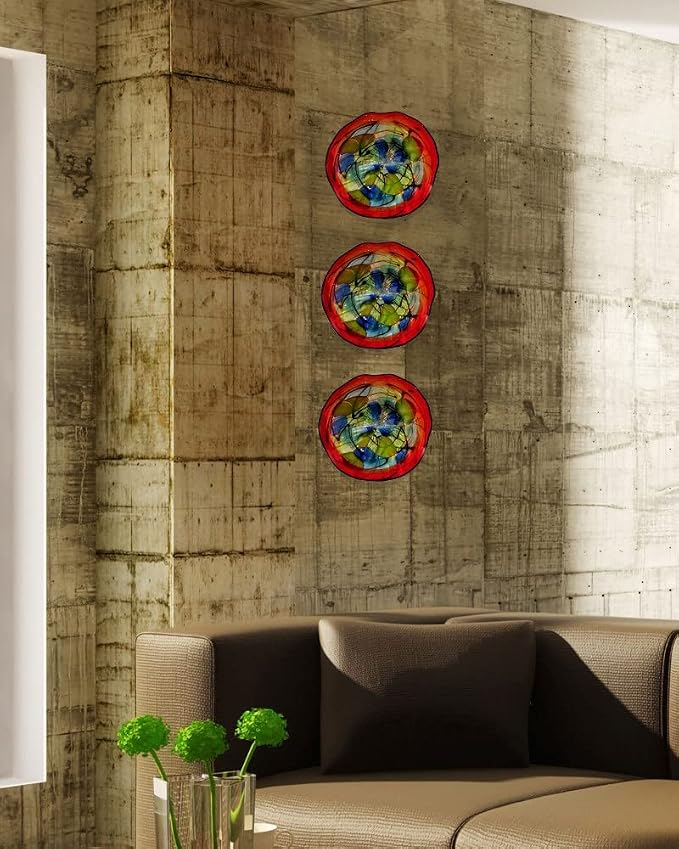 Dale Tiffany Favorite Art Glass Collection Hankley Wall Decor, 9", Blue