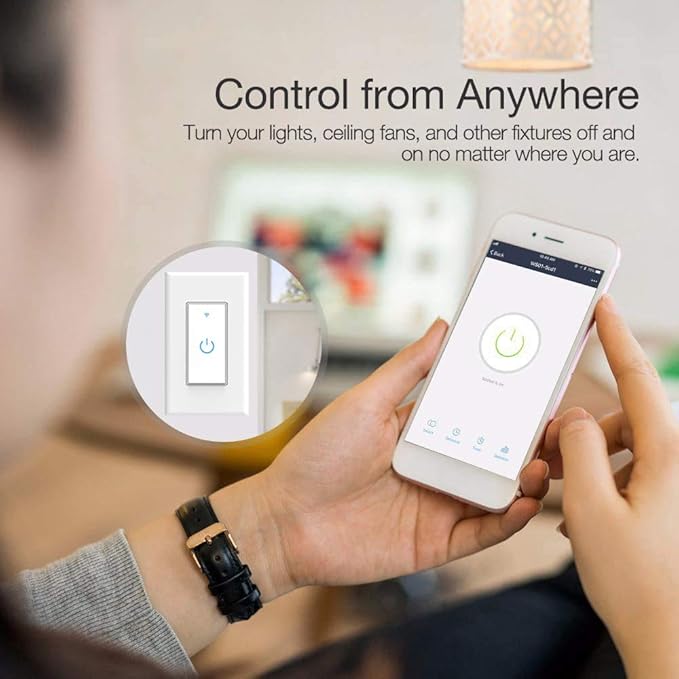 Smart Switch 3 Gang WiFi Light Switch Compatible with Alexa Google Home